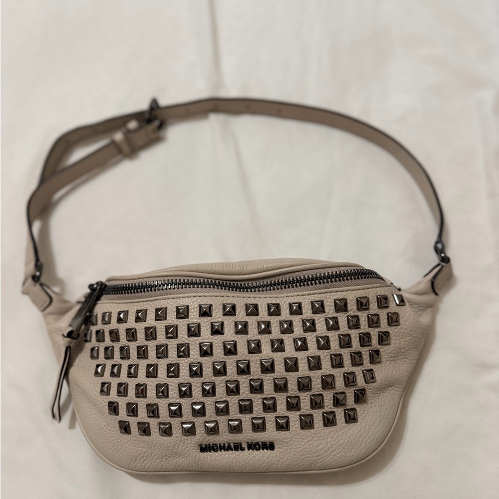 Michael Kors Rhea Leather Studded Belt Bag Fanny Pack